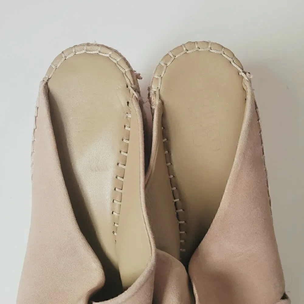 Franco Sarto Tiffany Crisscross Wedges in Blush Pink Size 9